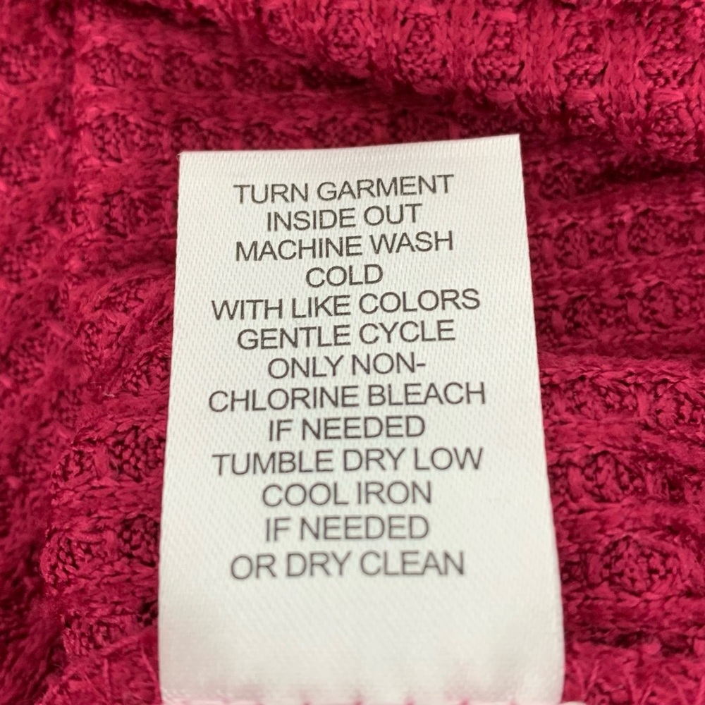 Workshop Republic Clothing Red Magenta Waffle Knit Sweater Soft Cozy & Stretchy - Picture 14 of 16